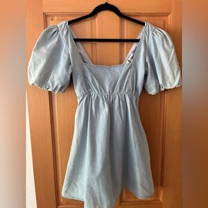Show Me Your MuMu Denim Blue Dress